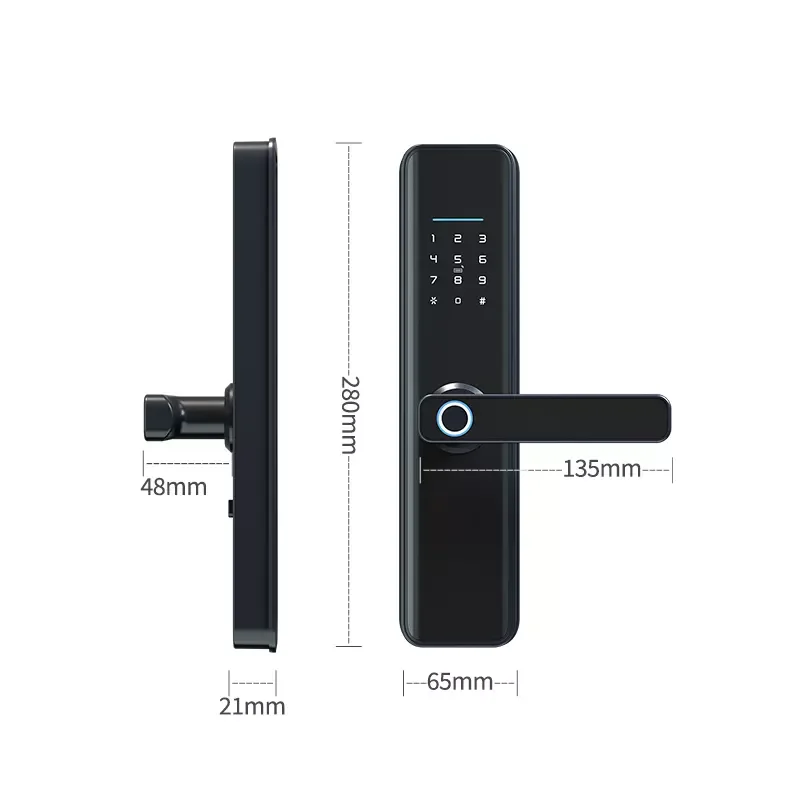 Smart Life Tuya App Wifi Fingerprint Password Rfid Card Smart Locks Door Lock For Hotel Apartment Home Office Building Lock