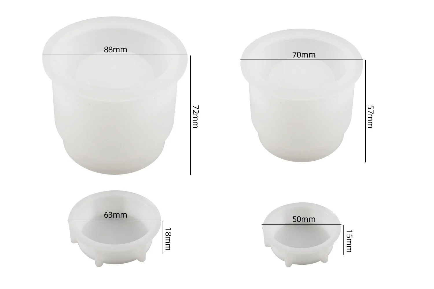 DIY crystal drop glue cement cup jar silicone mold creative gypsum candle cup ornament mirror surface silicone mold