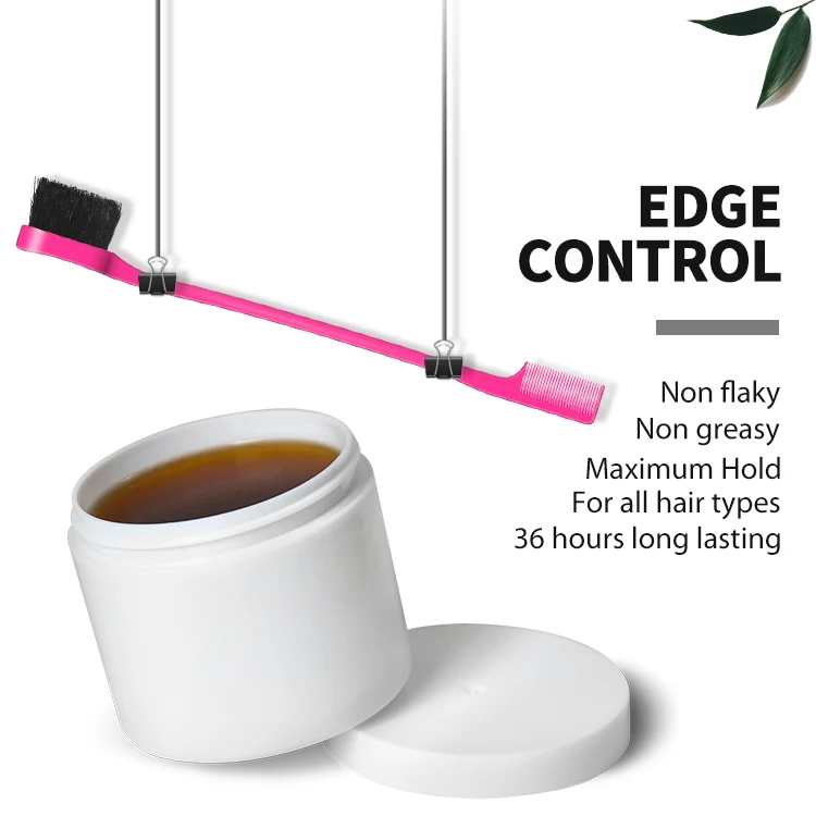 Водонепроницаемый натуральный контроль краев волос без этикетки, экстремальный надежный индивидуальный контроль краев с логотипом