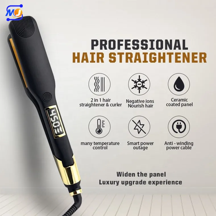 Zkagile Hot Sale Negative Ion Straightener Curling Perm And Splint Wet And Dry Hair Straightener