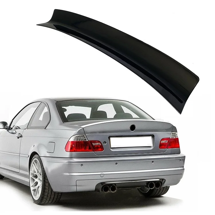 Gmax Car Auto Body Systems Parts Black  Rear Spoiler Body Kit Fit for BMW 3 Series E46 1998-2006 Back Trunk Tail Lip Spoiler