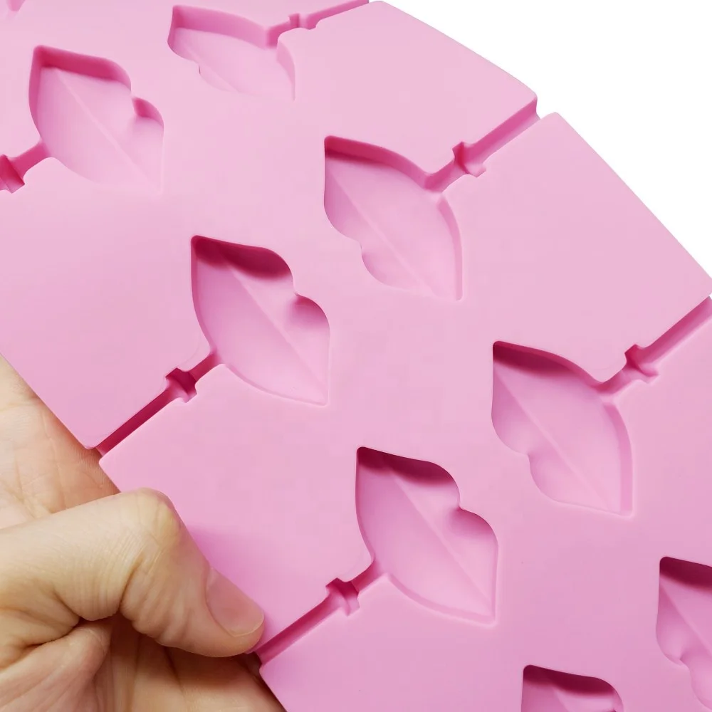 AK Lip Kiss Lollipop Molds Chocolate Hard Candy Silicone Mold DIY Tools for Bakery Kitchenware SM-1628