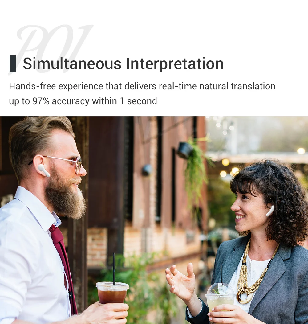 
Translator Earbuds 71 Languages 56 Accent Online Instant Voice Language Translator 