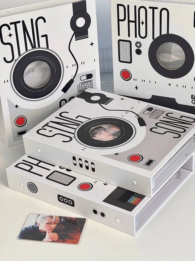 Kawaii Retro CD Shape A5 Kpop Photocard 6 Ring Binder Collect Book Idol Photo Card Holder Photocard Album