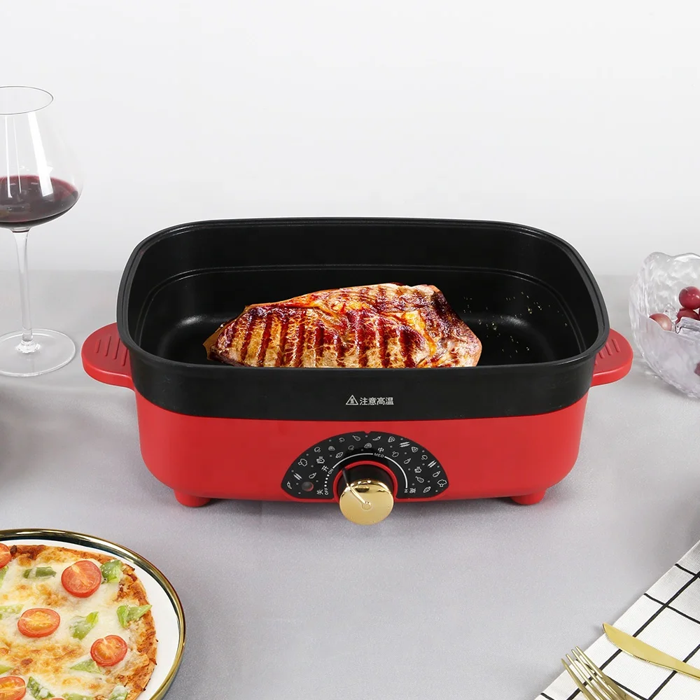 Home Frying Pan Hot Pot Steamer Grilling Multipurpose Cooking Electric Pot