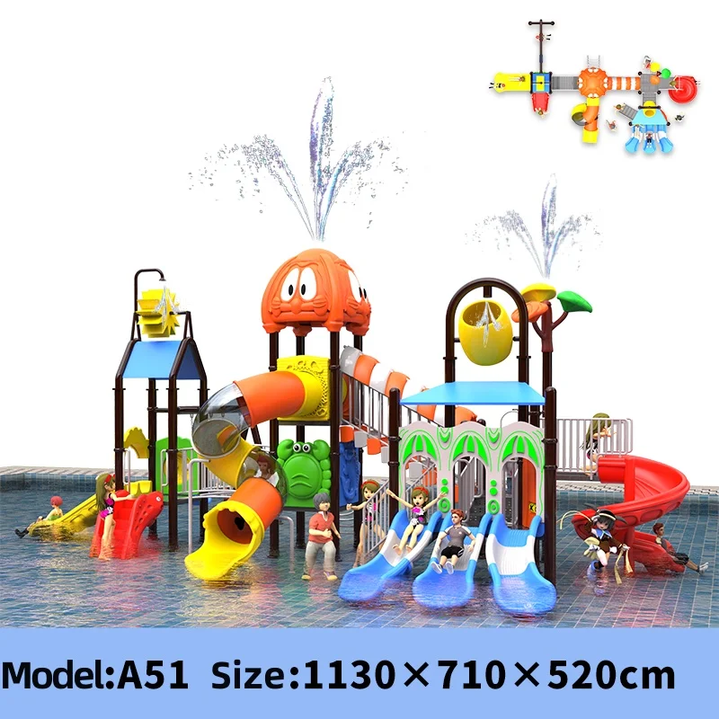 Wholesale High Quality Plastic and Aluminium Alloy Swimming Pool Slide kids playground equipment outdoor for Amusement Park