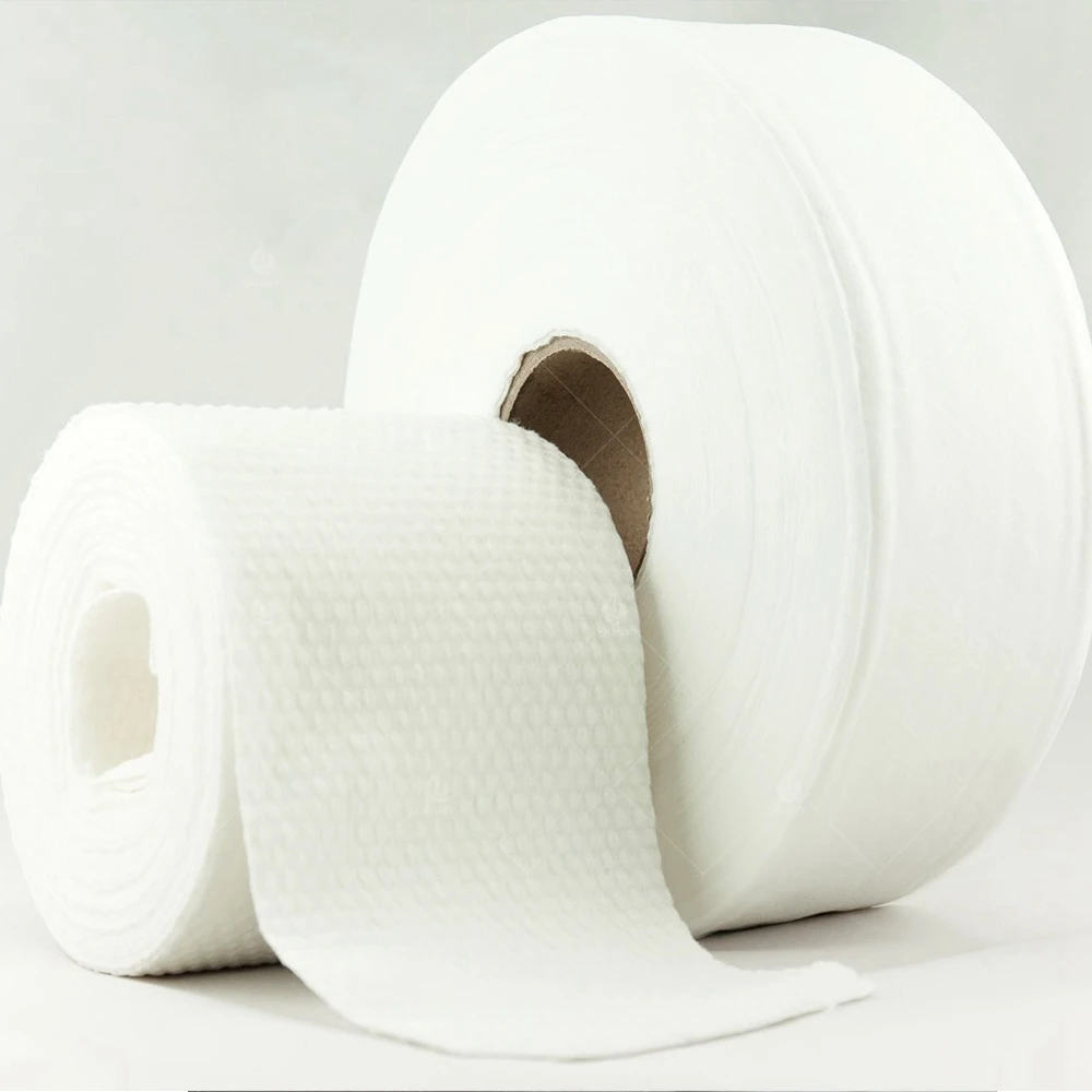 Baby Wipes Material 100% Pure Cotton or 100% Polyester Spunlace Nonwoven Fabric for Face Towel