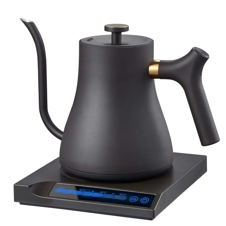 600ML Portable tea coffee pot stainless steel gooseneck Black Electric Kettle