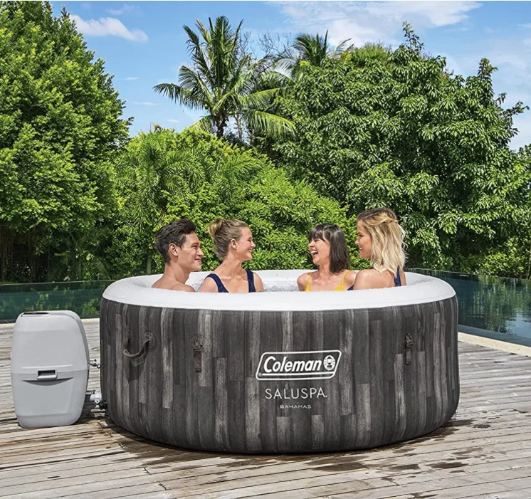 Grateful Hot-Selling 4 Person Adult Spa Air Jet Massage Inflatable Hot Tub Spa Round Shape