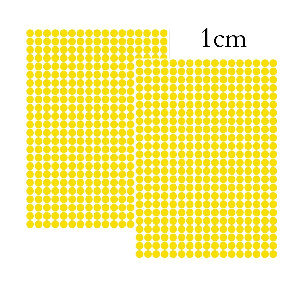 Customized Colored Paper 1cm Round Self Adhesive Stickers Small Round Sticker Fruit Label Printing On Sheet