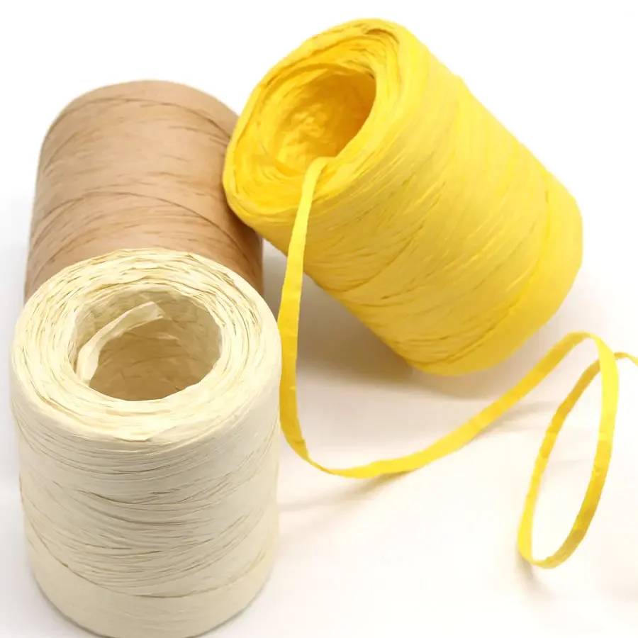 Raffia yarn rope biodegradable packing paper raffia rafia natural raffia yarn for crochet