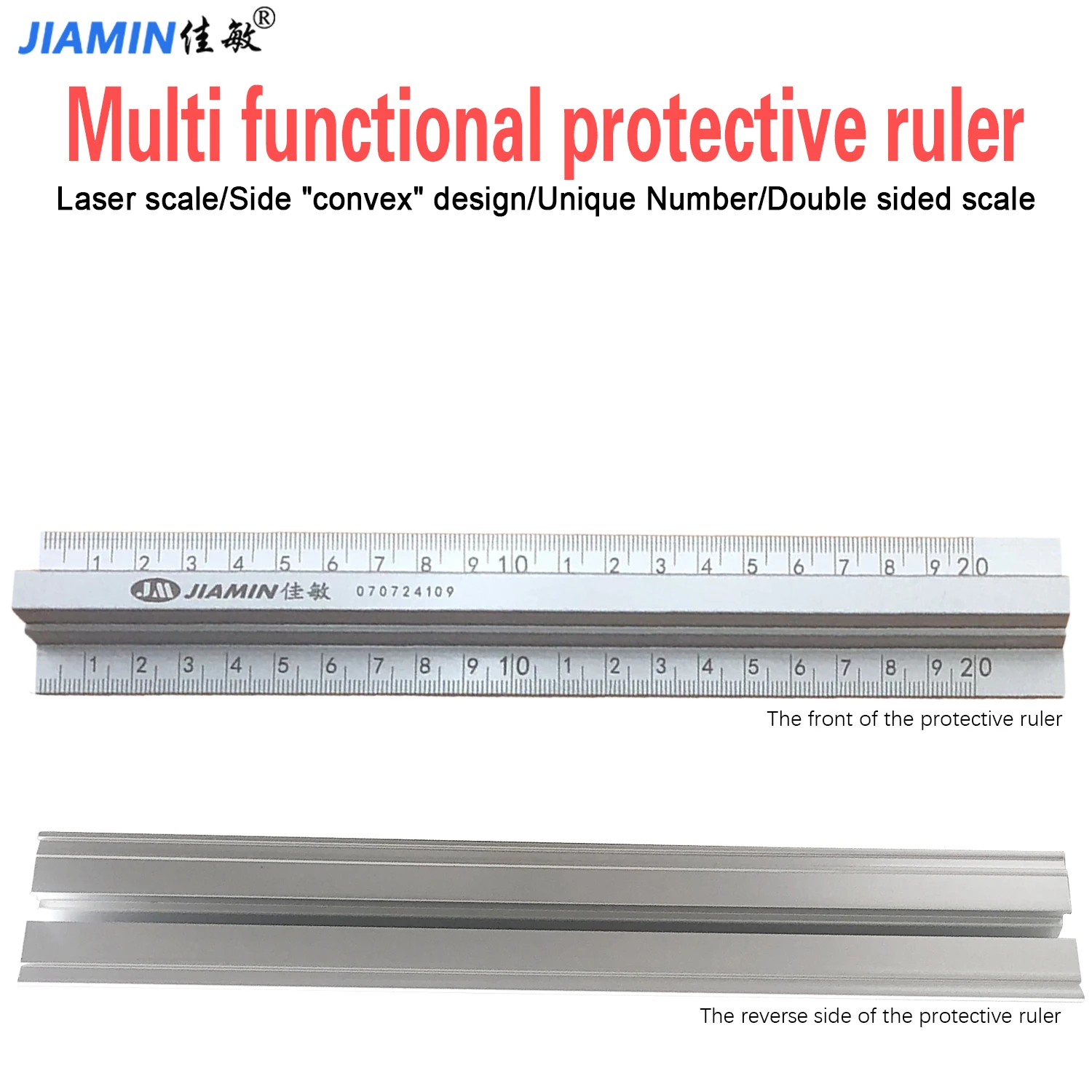 Jiamin new high-strength aluminum alloy advertising graphic, woodworking, drawing, marking, protection, cutting ruler