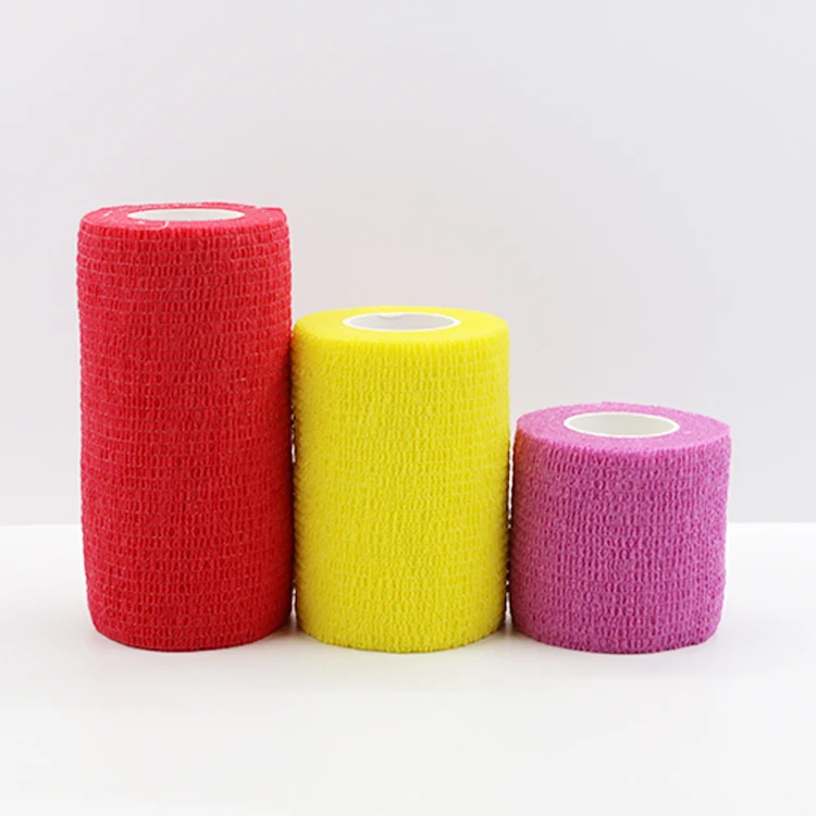 Team Game Soccer Self-adhesive Elastic Sports Tape Cohesive Bandage/ Self Adherent Wrap Tape