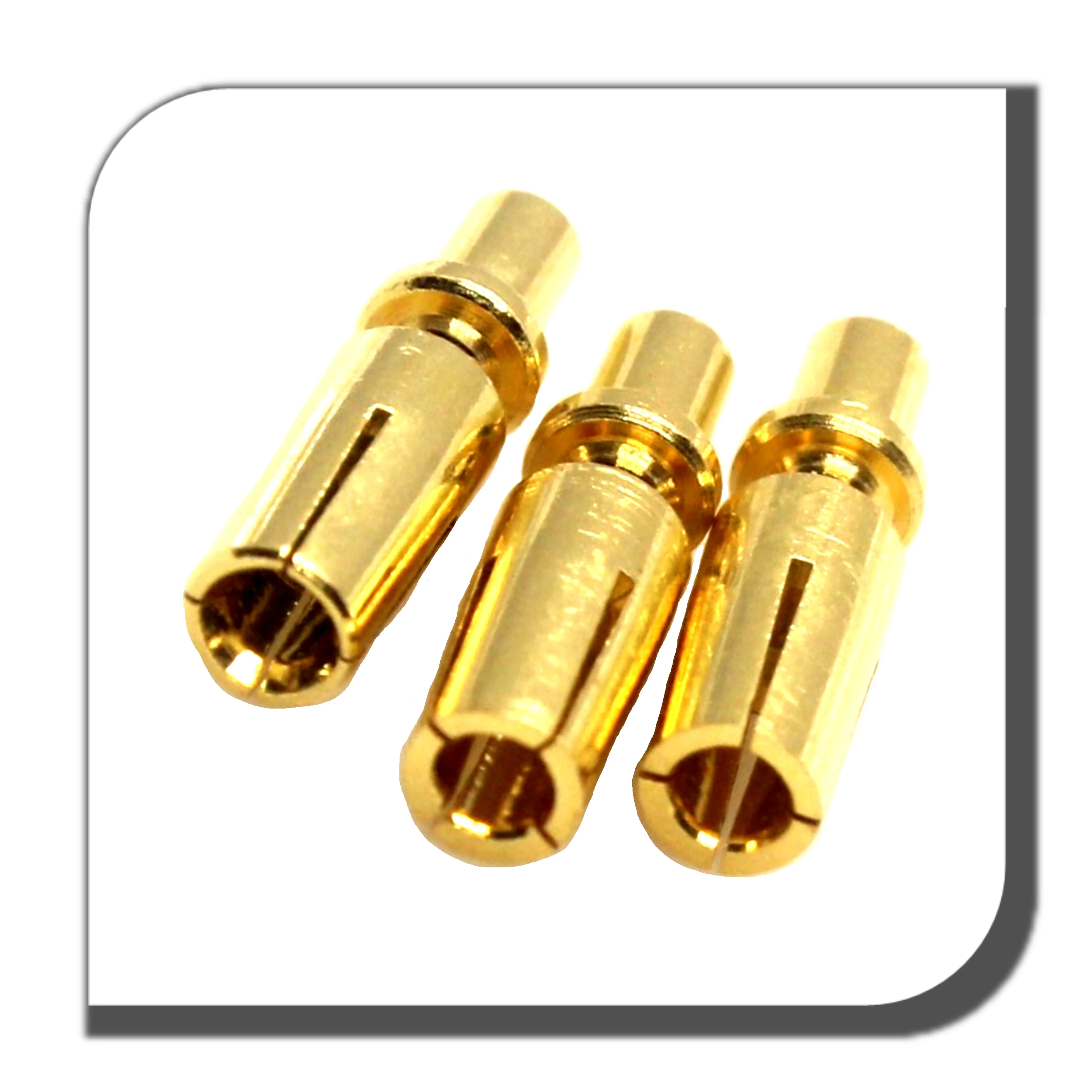 Customized Gold Plated Copper pin tellurium copper Pin M12 Brass Pins for cable Connectors