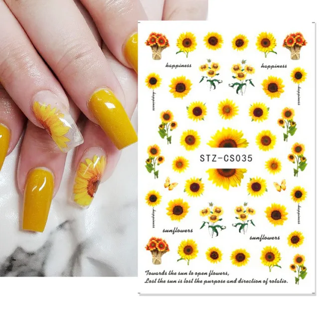 3d Nail Stickers Cartoon 2021 Panda Fruits Manicure Stickers