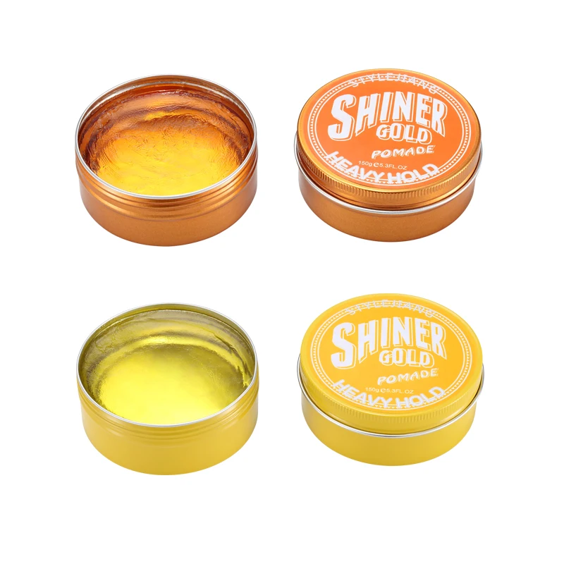 150G Aluminium tin OEM styling firm hold water based matte hair pomade wax private label  hair cure products