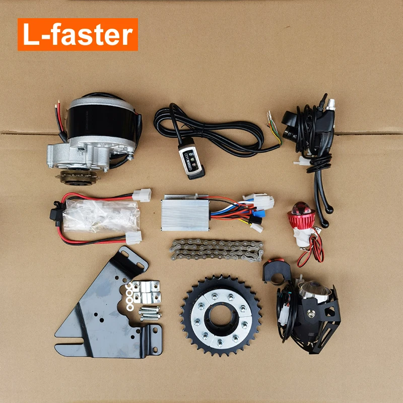 DIY cycle waterproof  26 28 29 inch rear wheel 24V 250W Brushed motor kit electric bike