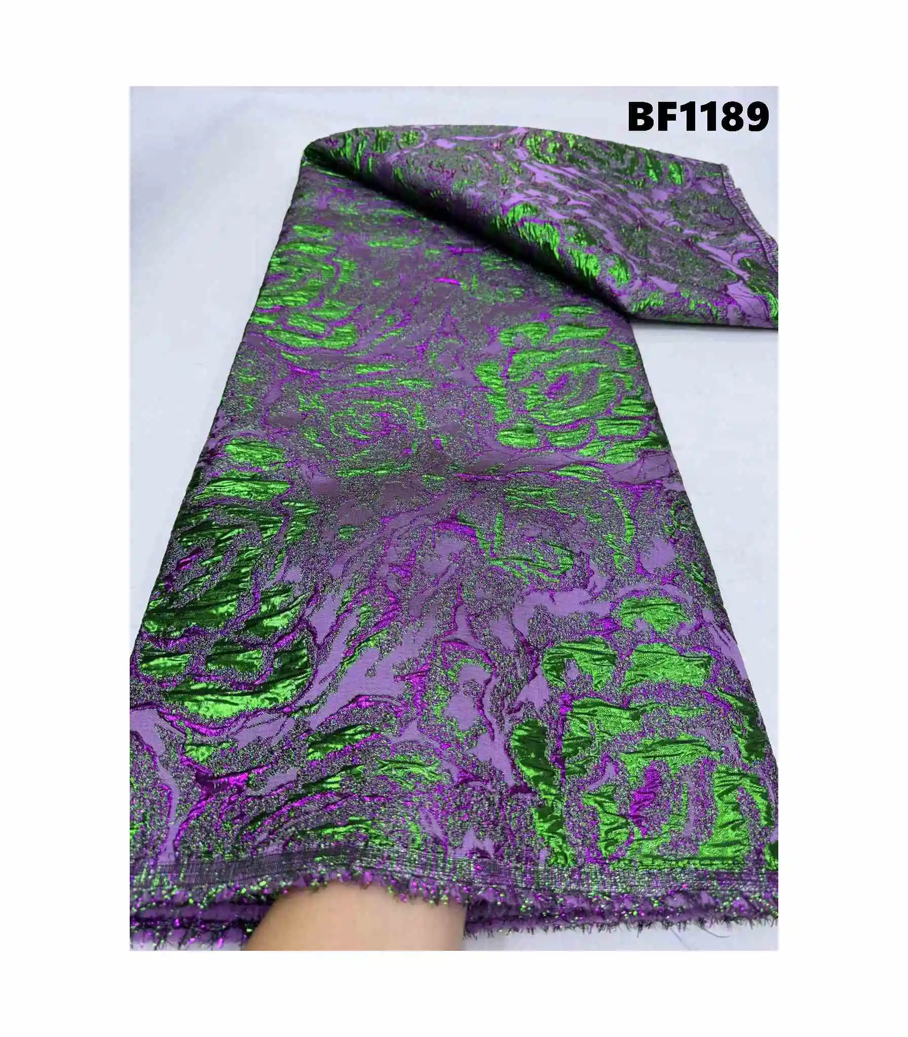 African Fashion brocade lace fabric Jacquard Brocade  Printed Knitted Warp