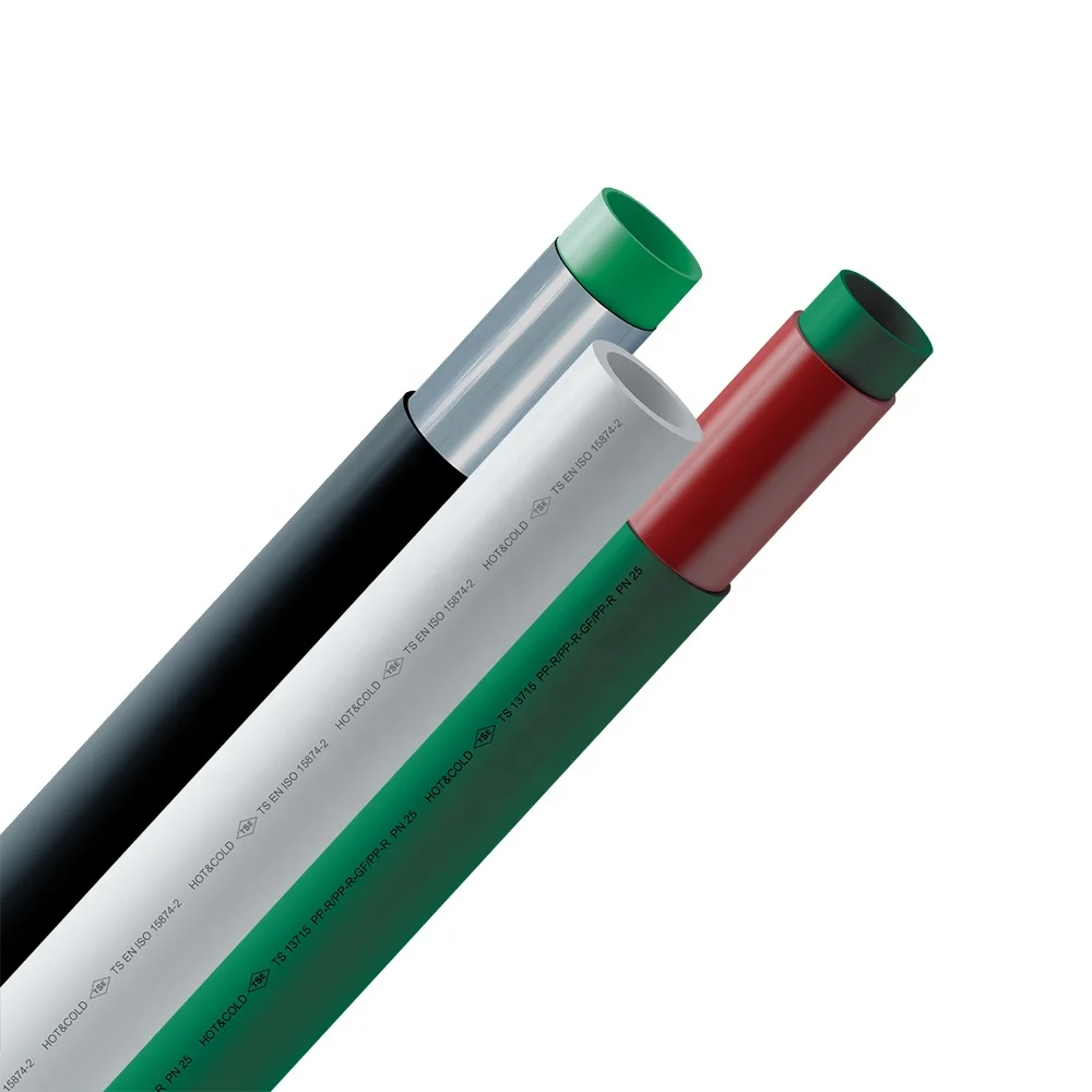 PPR Pipes and Fittings- 20mm Grey, White, Black, Brown - SDR 11 SDR 7.4 SDR 6 - 125mm- Green Blue 0,24 W/mc 20 - 125 Mm Aquapa