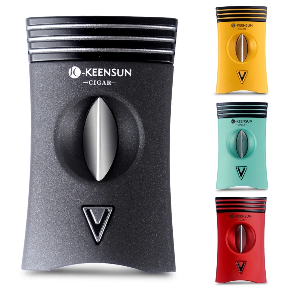 Макаронные цветные сигары V-образная резка лезвия из нержавеющей стали ножницы для сигар Острые Ножницы для подарка