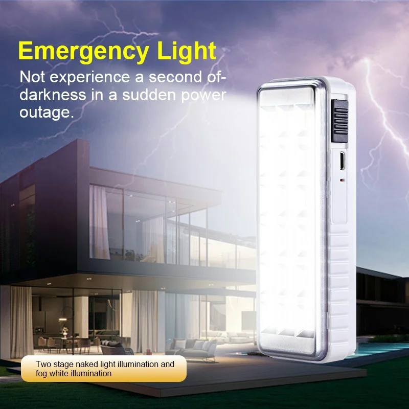 Benin Ghana Malaysia Stock 3V Battery 18 SMD LED USB Rechargeable Camping Emergency Lamp ABS Body