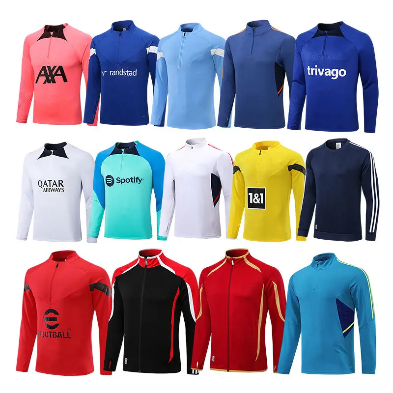 Wholesale sale Thai Quality Soccer Jersey Set Custom Soccer Tracksuits Comfortable Man Team Soccer Tracksuit Team Shirt