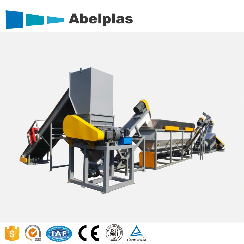 PLC Intelligent Control Bucket Basket Crate Shredder System /plastic washing line/plastic washing machinery