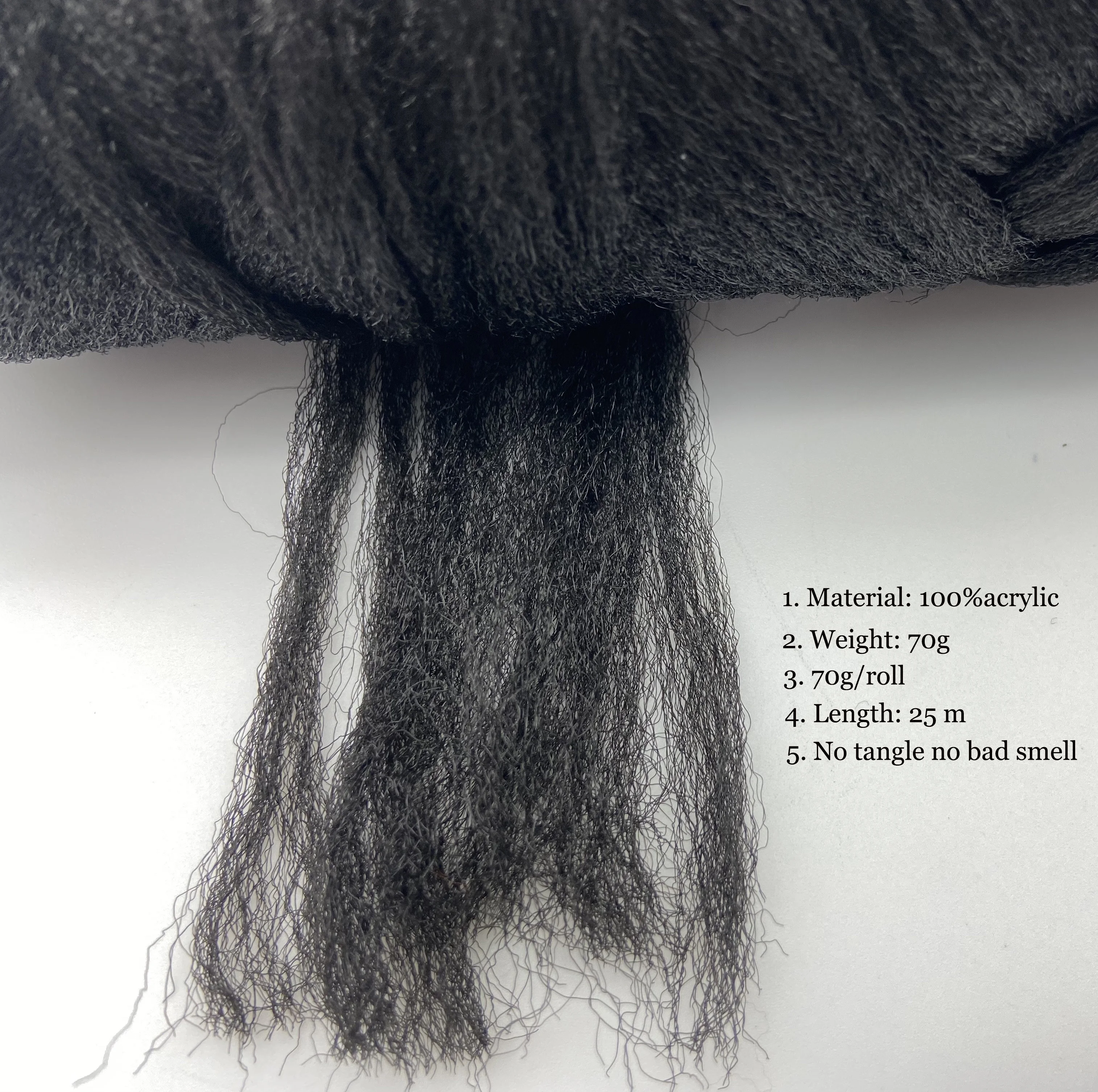 Плетеные волосы 100% акрил, оптовые поставщики, красивые натуральные волосы 70 г, Бразильская шерстяная пряжа для парика