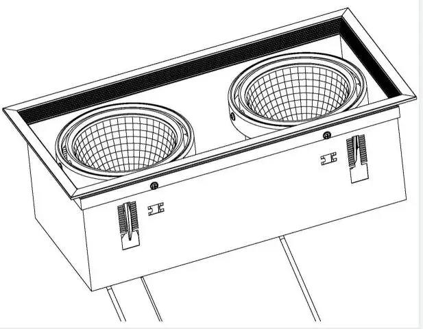 
Office Lighting Indoor 2*30W Recessed Square Ceiling Led Grille Lights 