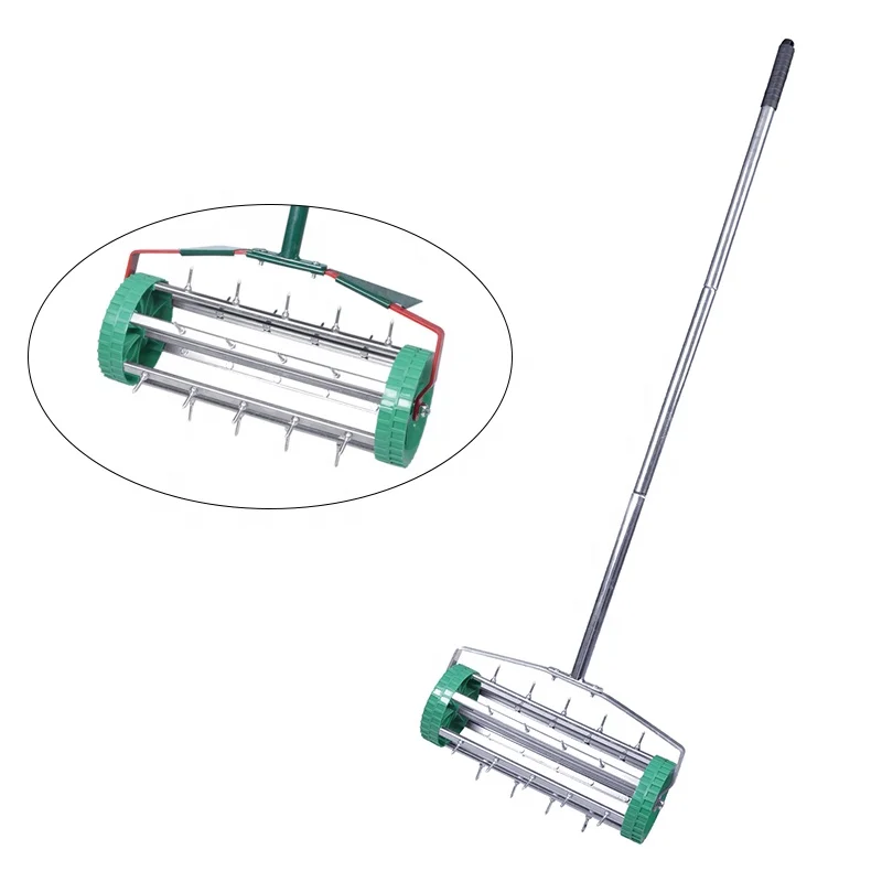 Outdoor Garden tools Lawn  Rolling  Scarifier  Push  Lawn Aerator Factory direct sale