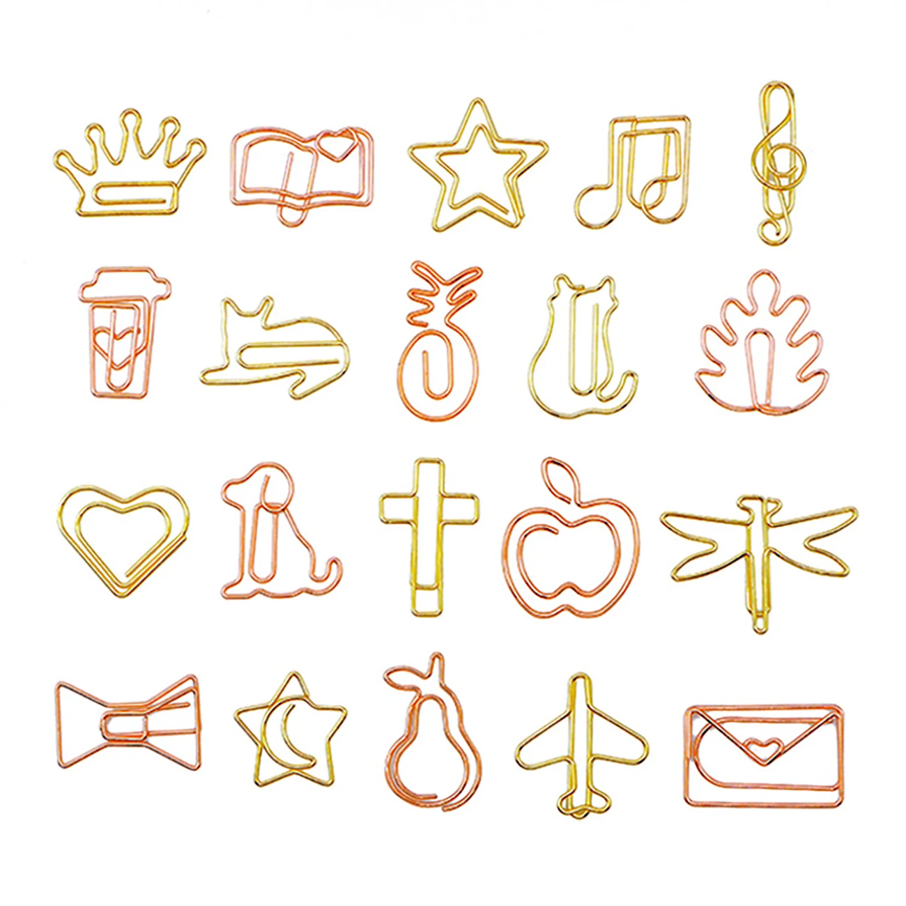 Promotion metal bookmarks special-shaped paper clips Multiple cartoon shape paper clips