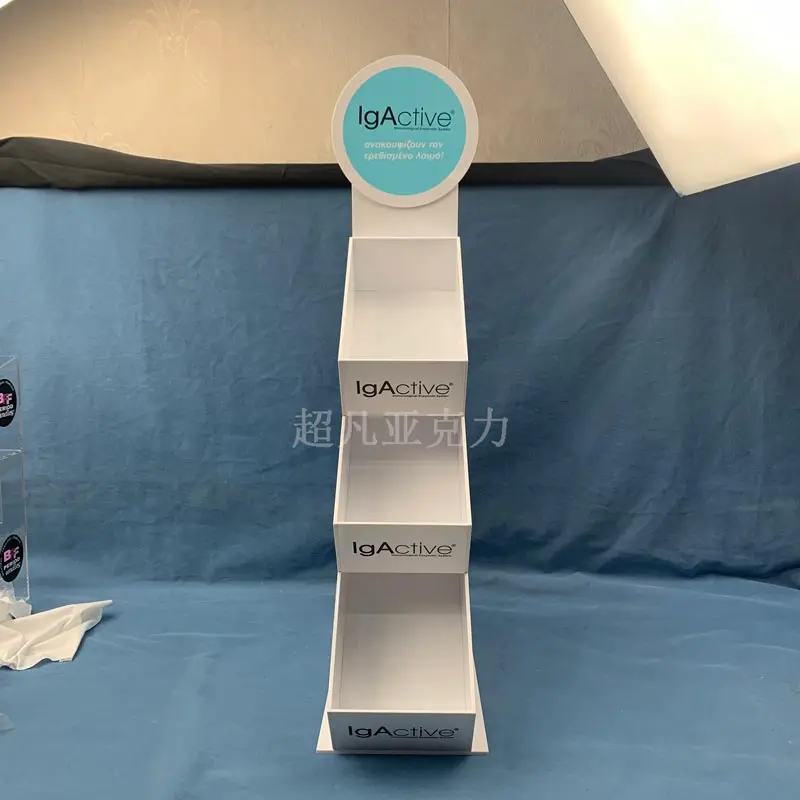 Custom Plexiglass Tablets Stand Medicine Rack Drug Holder 3 Tier Acrylic Display Stand For Pharmacy