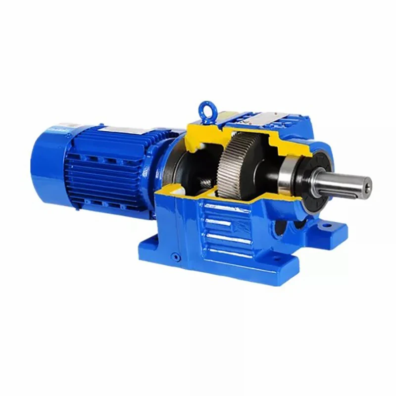 weite Hot Sell High Quality High torque 2.4-55435N.m helical geared motor R37 helical gear box with motors