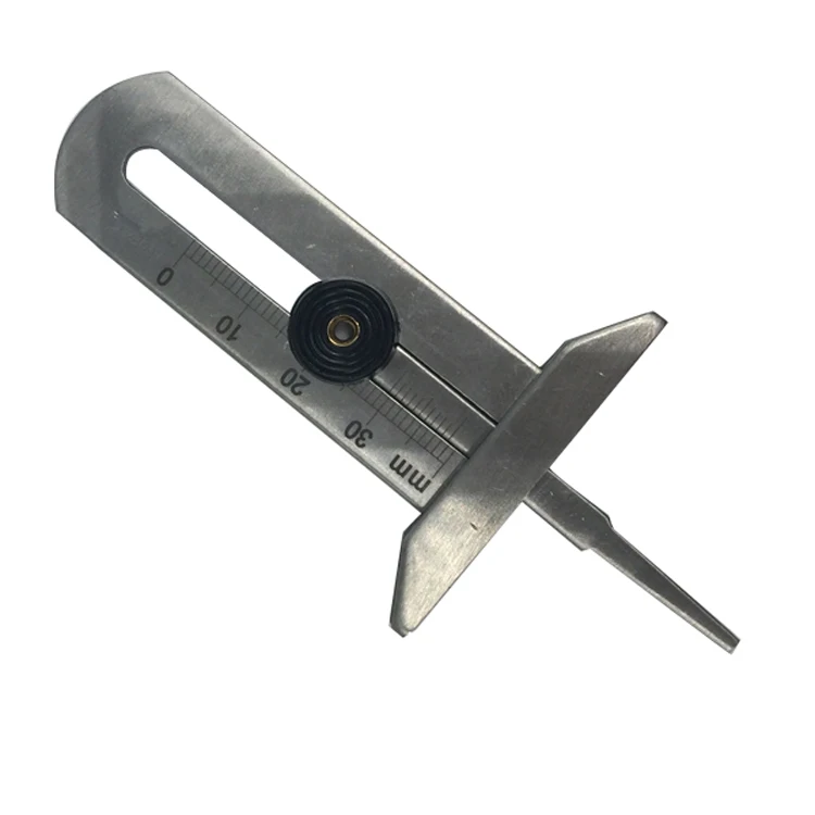 Stainless Steel Tire Tread Depth Gauge Measures Up to 30mm