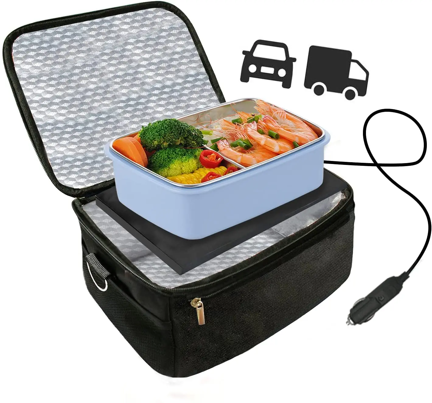 Luxury travel food warmers set BPA free  3 in 1 detachable heating party food warmer car warmer food
