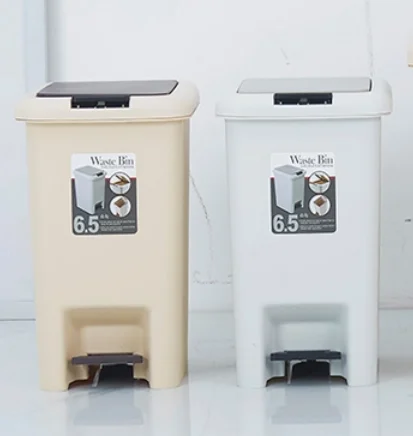Environmental Protection 10 liter foot operated plastic garbage waste dust bin
