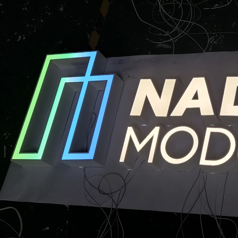 Customized channel letters making advertising sign Outdoor 3D led logo acrylic store sign illuminated business retail signboard