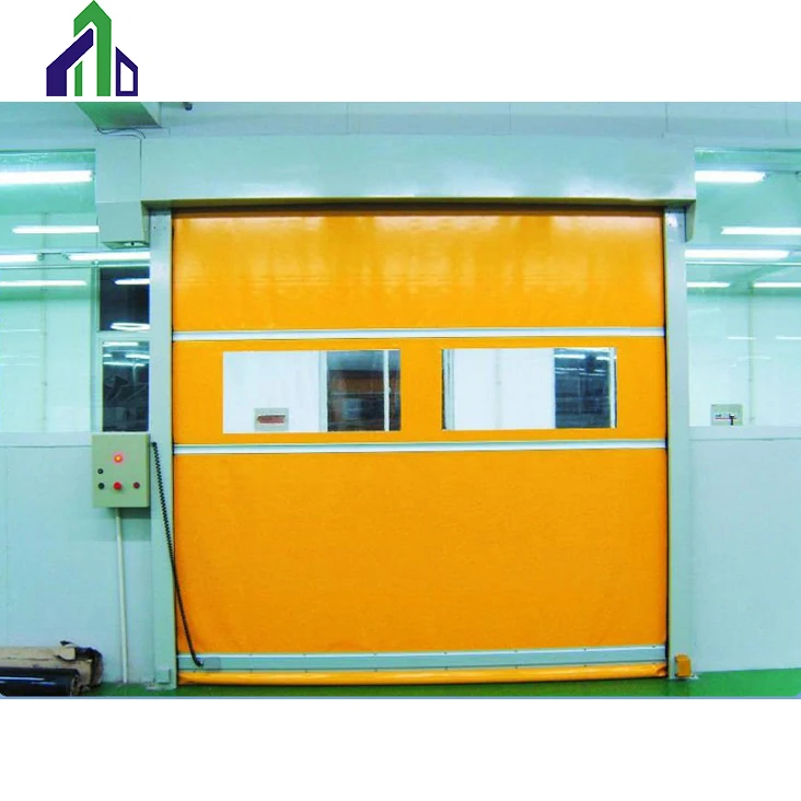Remote control industrial high speed pvc rolling shutter doors