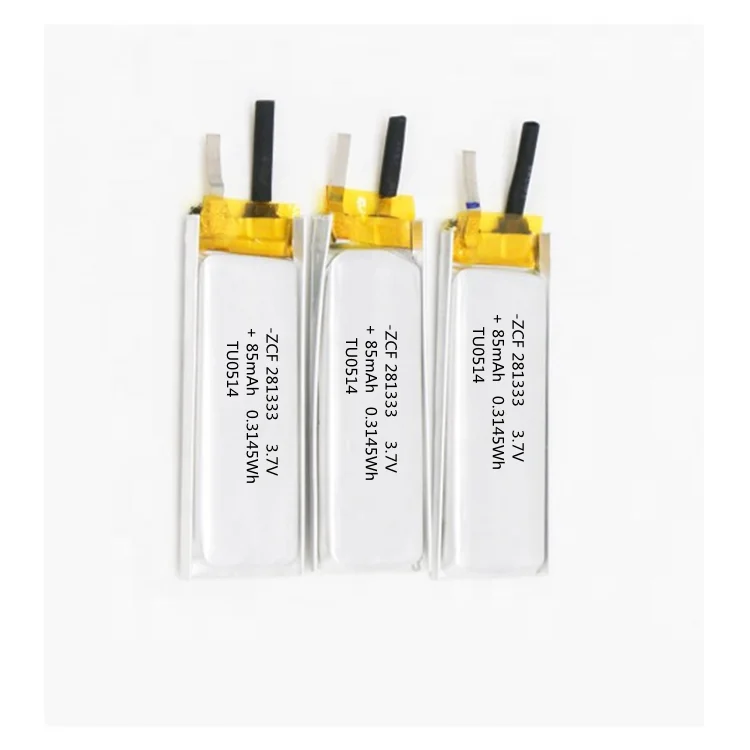 KC Certified ZCF281333 85mAh 3.7V Rechargeable Lithium Ion Polymer Battery for Wearable Posture Corrector