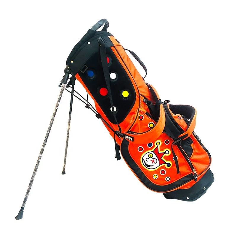 
New Design 5 Ways Staff Bag Orange Portable Golfbag Golf Stand Bag 