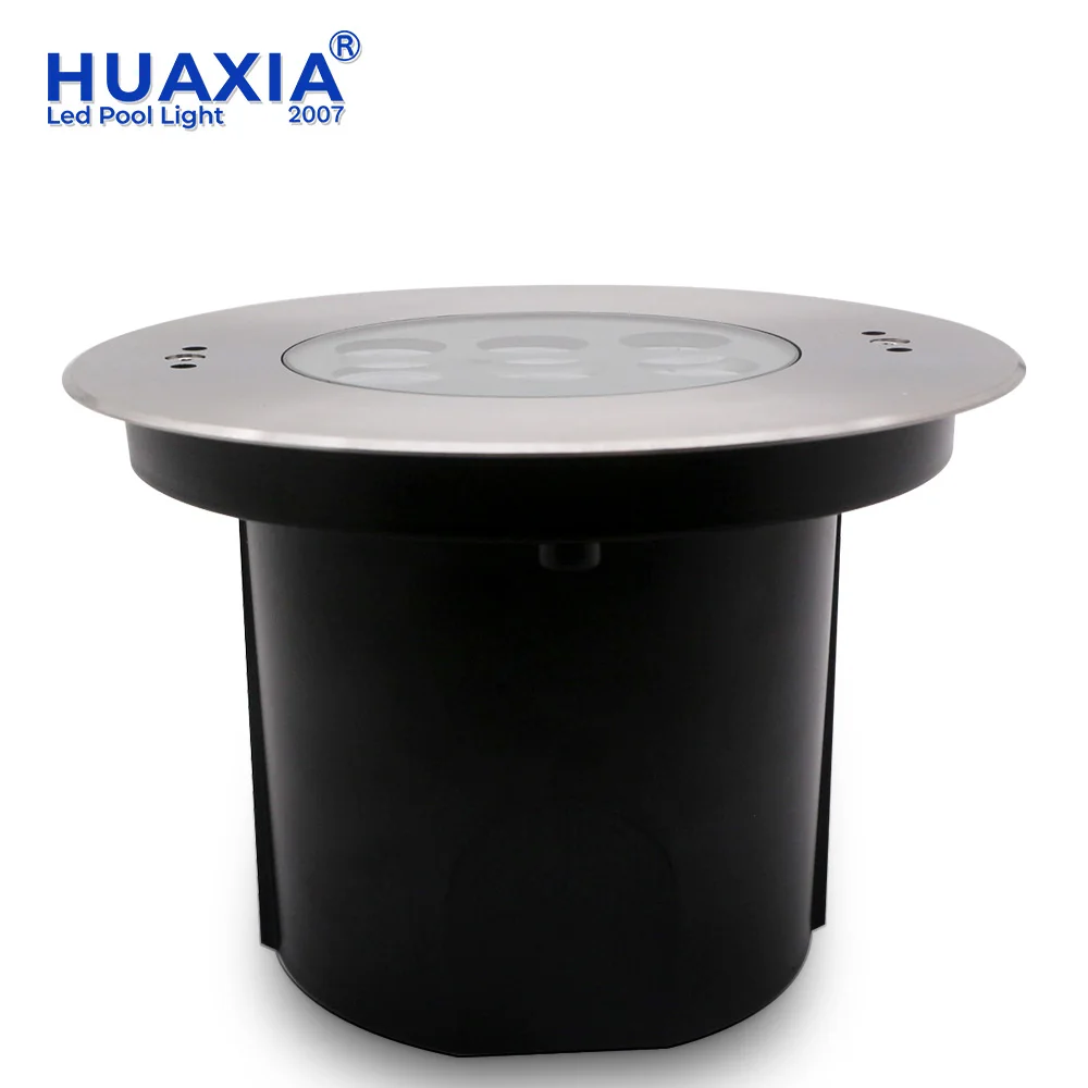 IP68 Waterproof 316SS 6W RGB LED Underground Pool Light with DMX Controller Recessed Design for Outdoor Pools