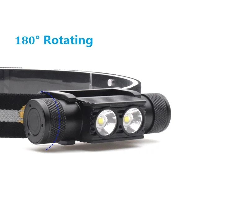 2000 Lumen Ultra Bright Waterproof 2000mAh USB Rechargeable LED Work Headlamp