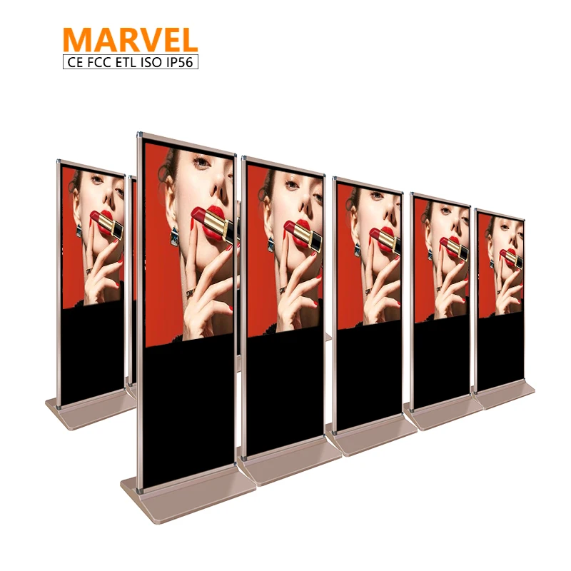
43 55 Inch Lcd Floor Stand Advertising Player Touch Media Display Monitor Equipment Digital Signage Totem 
