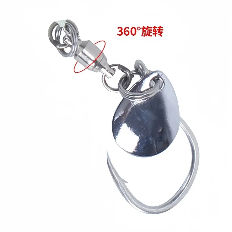 Wholesale 30g/40g/60g/80g 3d eyes luminous chubby jigging lead fish lure rotating sequin with barbed hook for fish