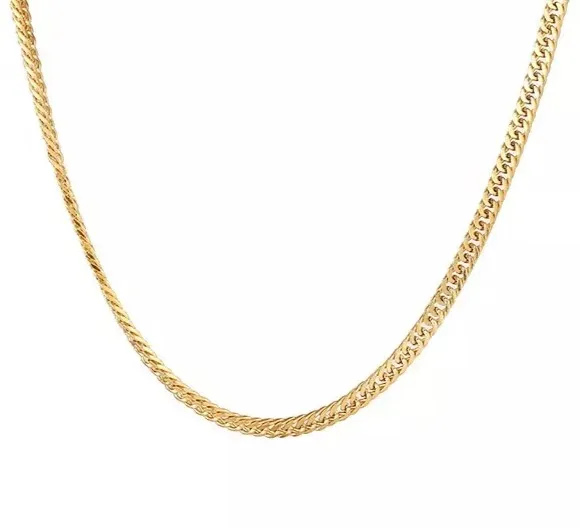 Stainless Steel Chain Necklaces For Man Women Gold Silver Color For Pendant Two-Sided Weave not Fade Jewelry