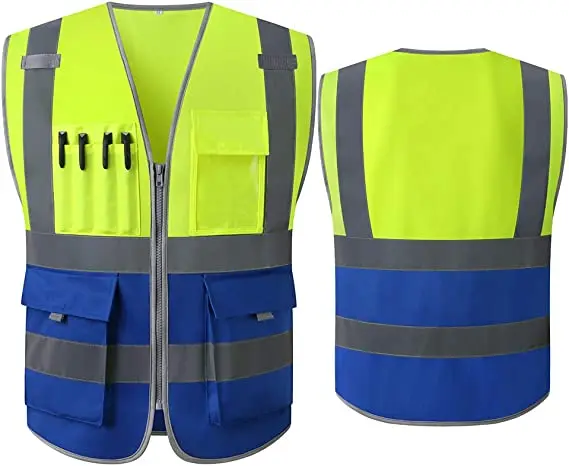 В наличии на складе, фабрика, недорого, небольшой минимальный заказ, Светоотражающие цветные защитные жилеты с высокой видимостью для рабочих