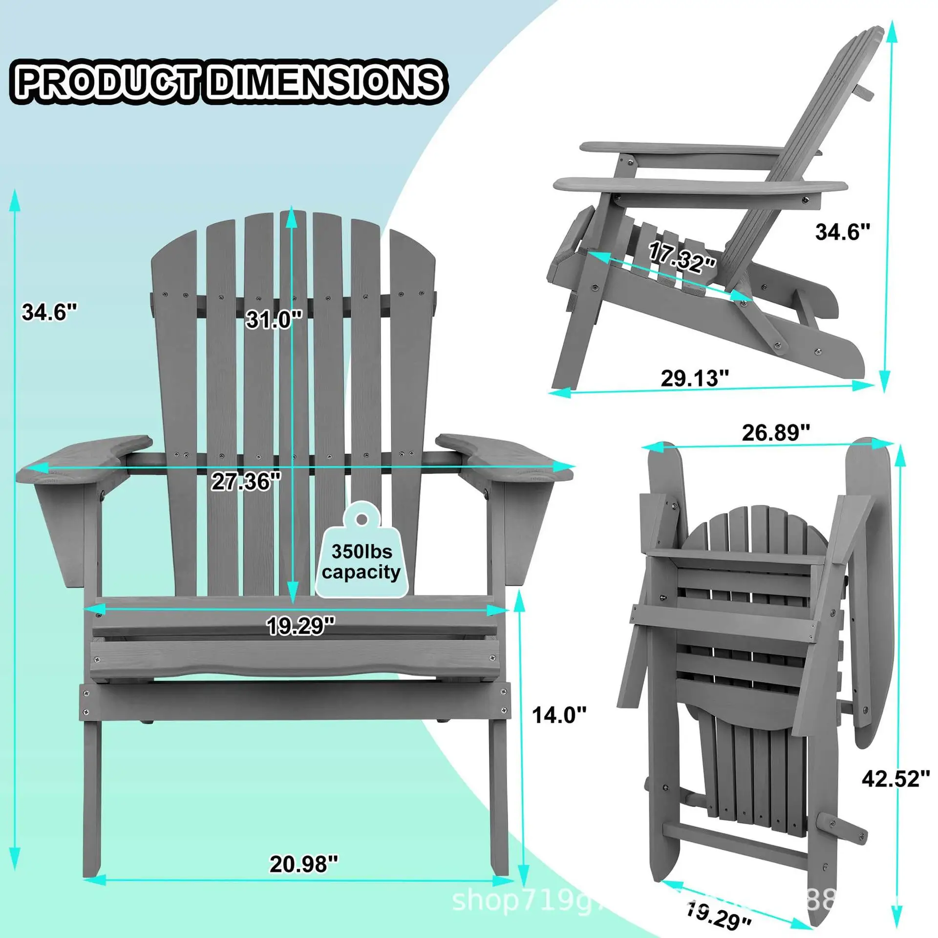 Home Eco-friendly Modern Wholesale Outdoor Pool Furniture Plastic Wood Hdpe Adirondack Chair CJ-010