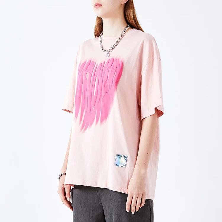 Hot sale summer heavyweight printing graphic t shirts 100% cotton short sleeve plus size 3d puffs print t shirt