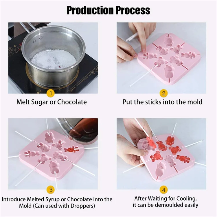 Silicone Round Lollipop Candy molds Chocolate Cake Decorating Pastry Mould Silicone Lollipops Mold