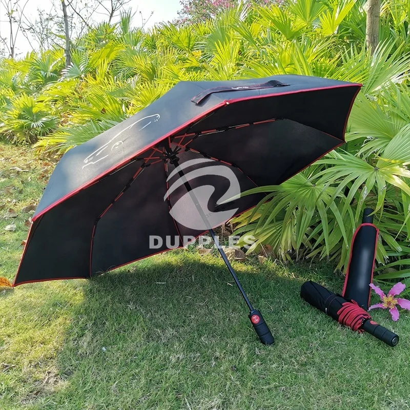 CFU004 High-End 3-Fold Carbon Fiber Fold Umbrella Custom Logo Printed Modern Design for Adults for Promotions and Gifts
